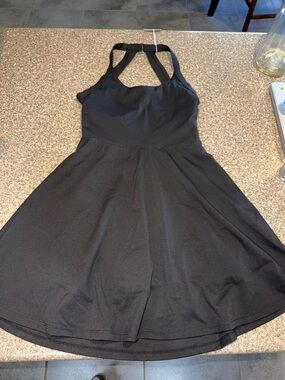 Amazon Tennis Pickleball Black Strappy Halter Mini Dress